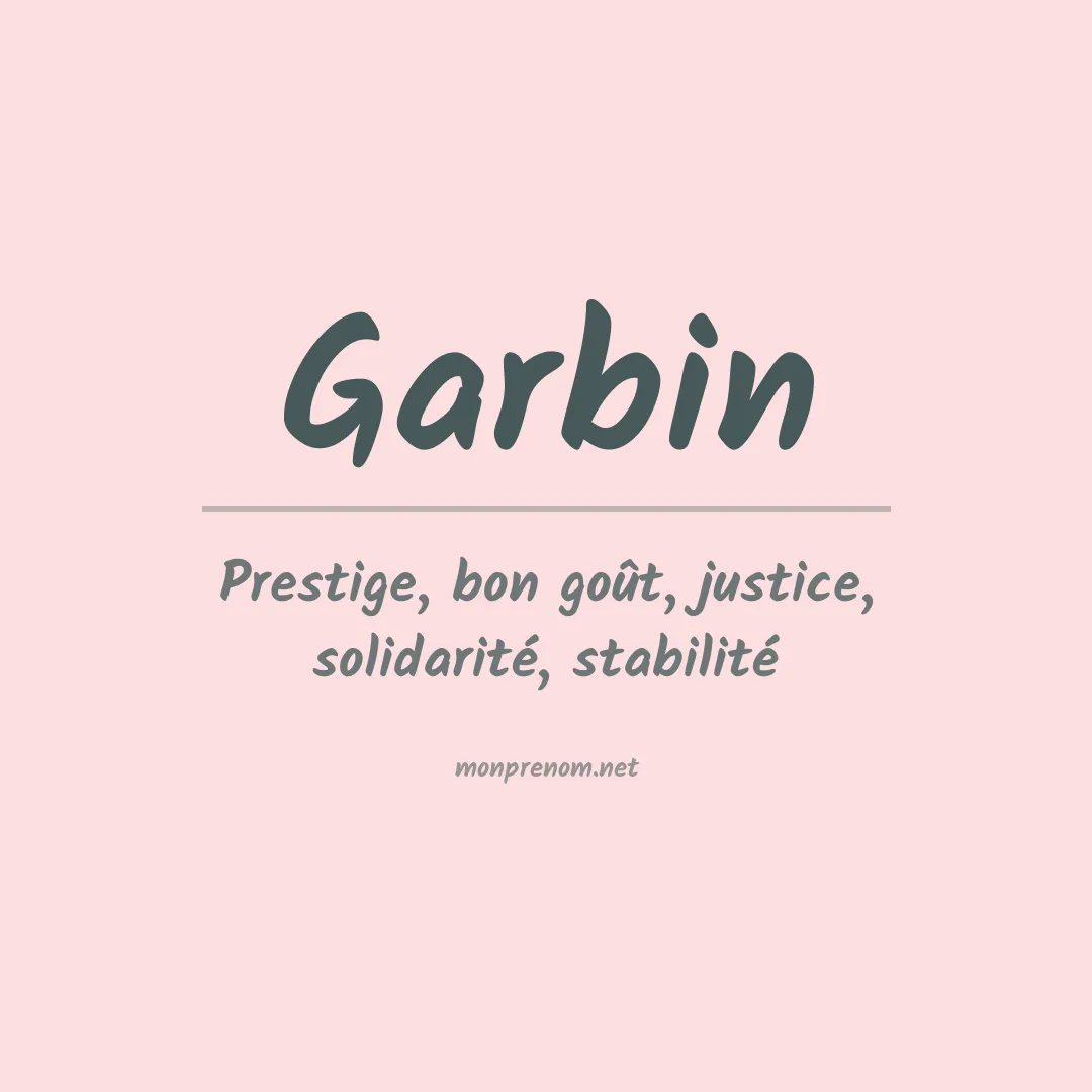 Signification du Prénom Garbin