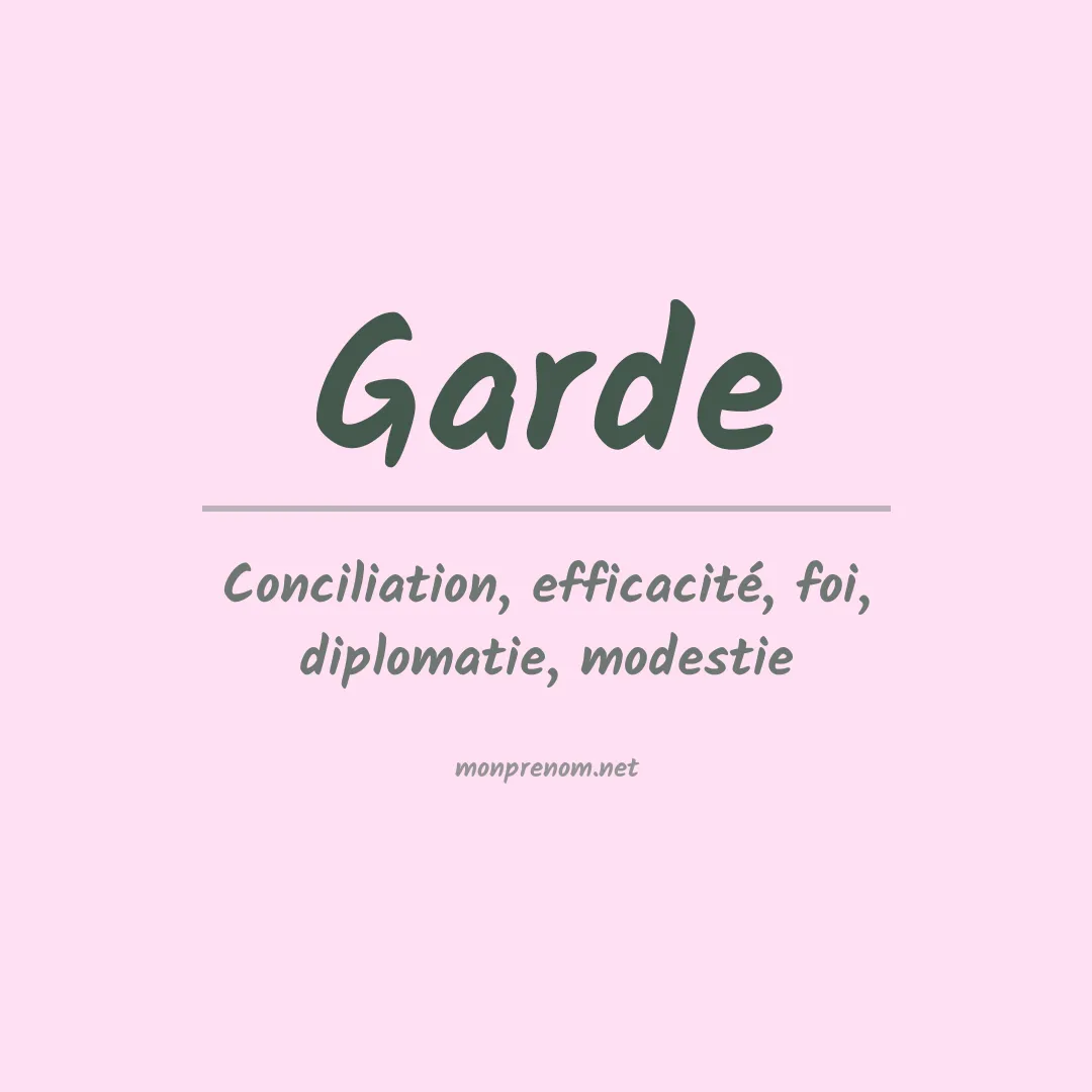 Signification du Prénom Garde