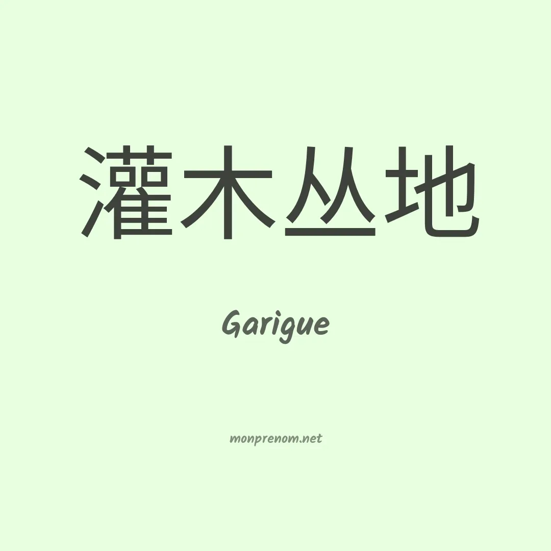 Garigue en chino