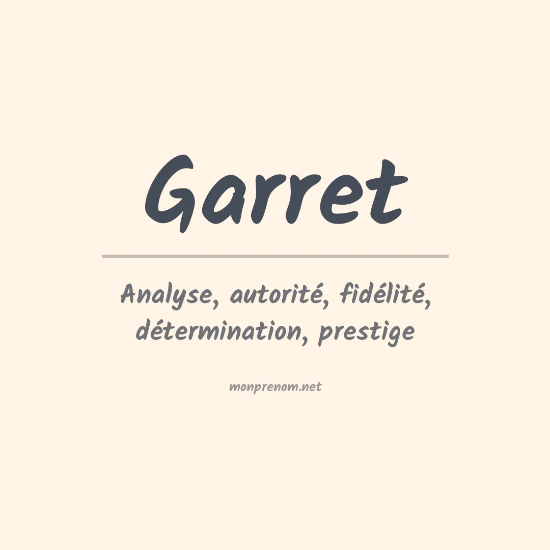 Signification du Prénom Garret