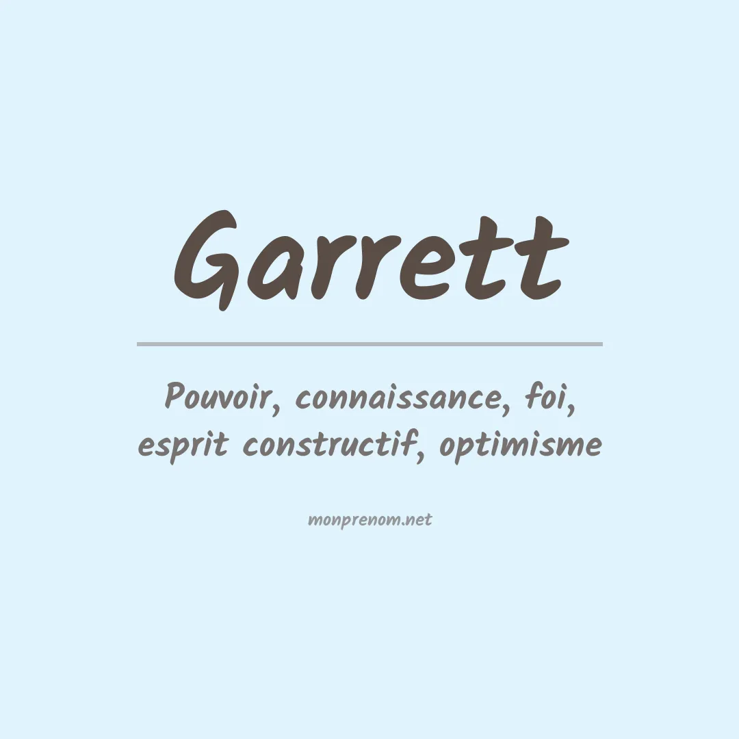 Signification du Prénom Garrett