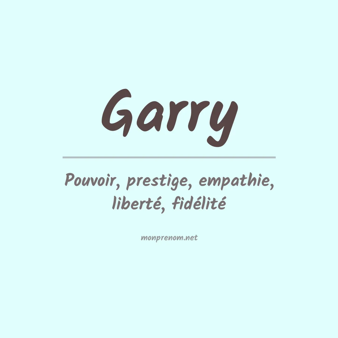 Signification du Prénom Garry