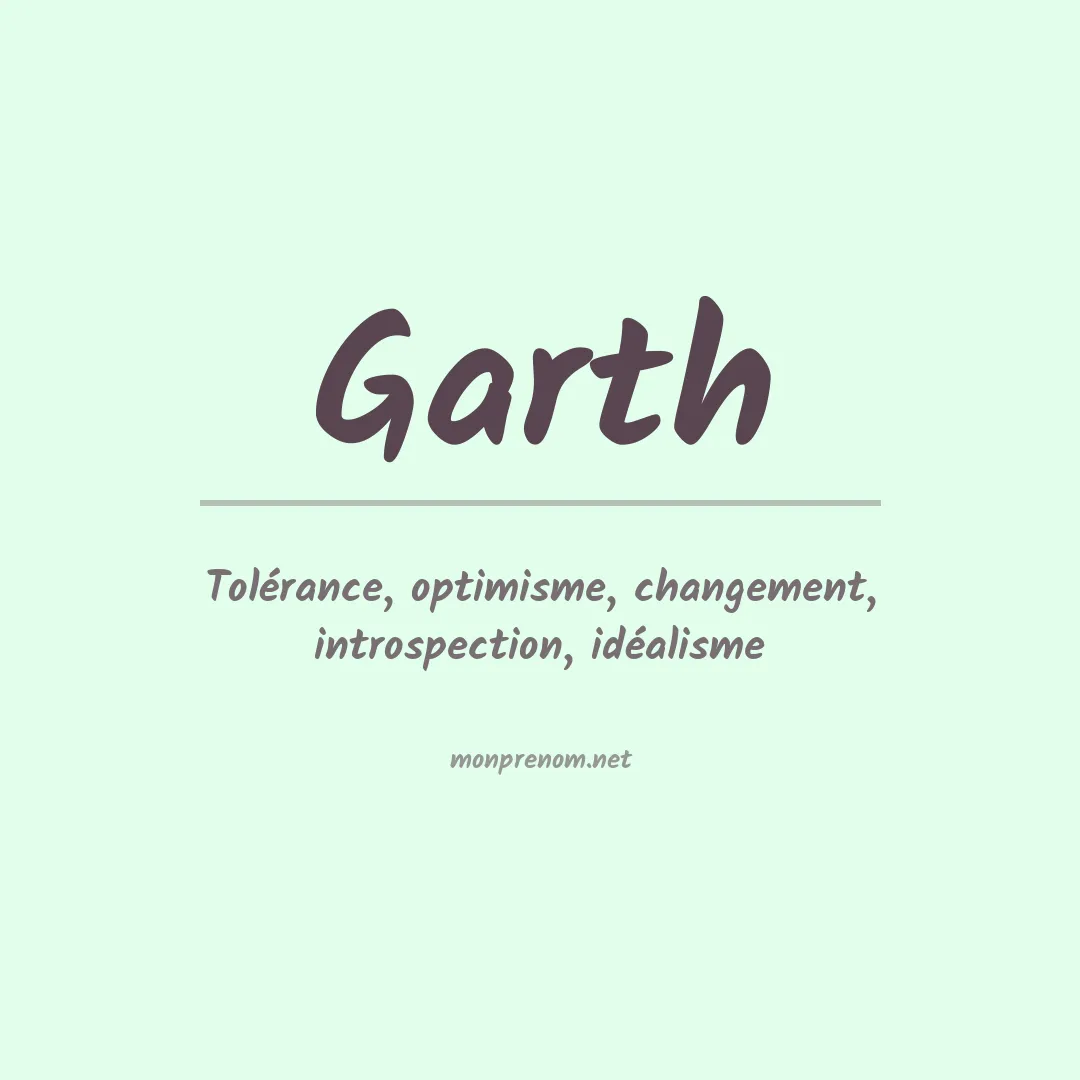 Signification du Prénom Garth