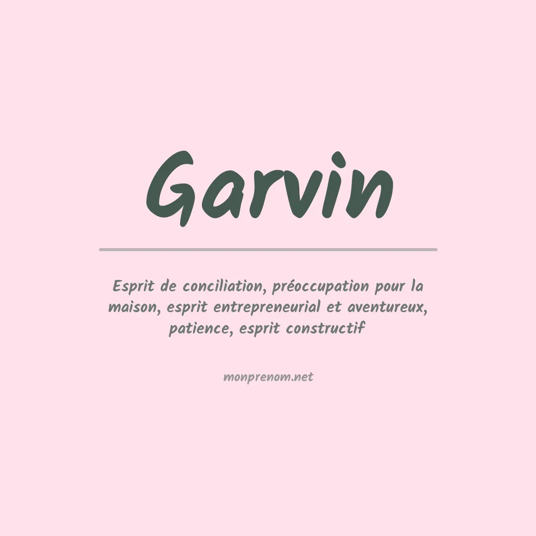 Signification du Prénom Garvin