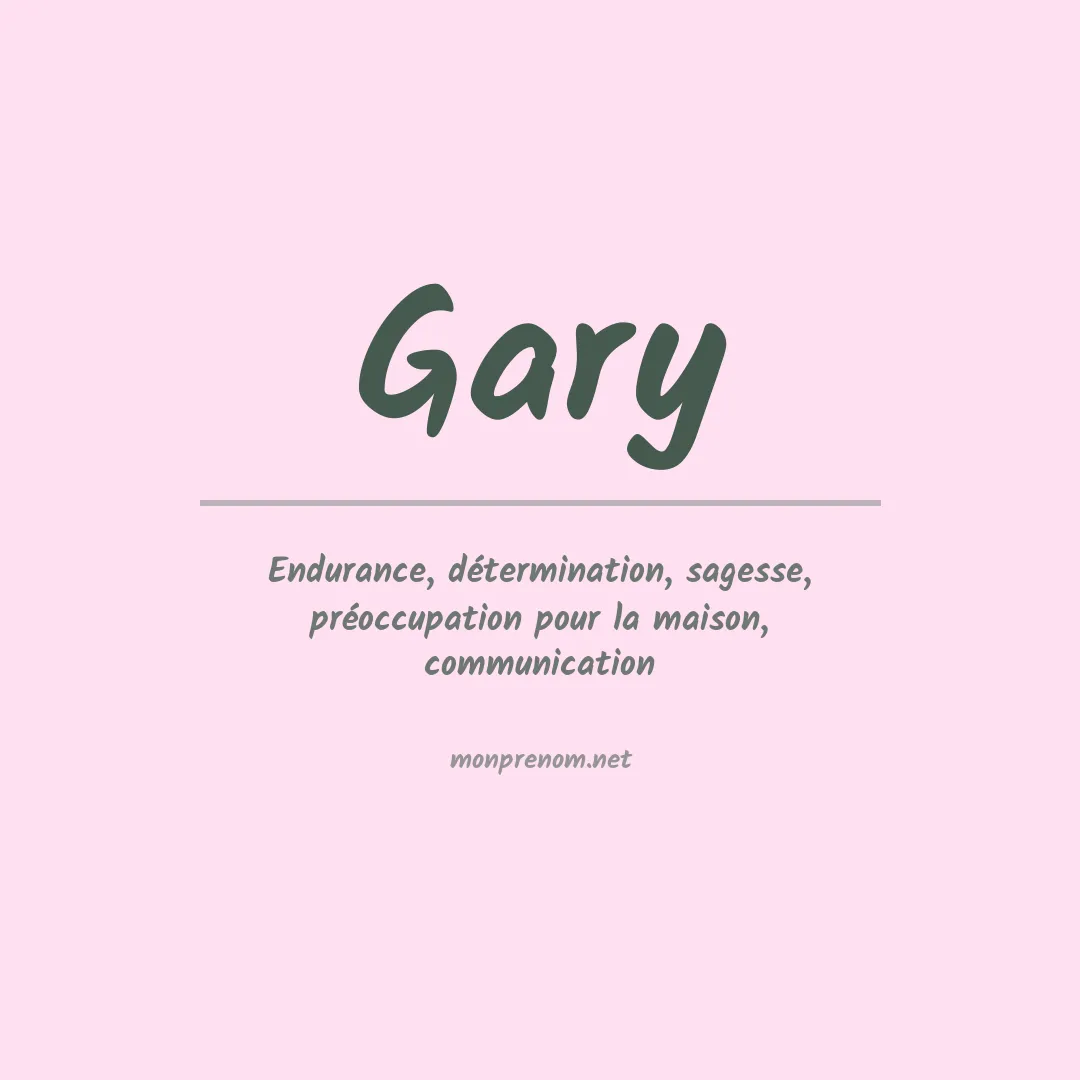 Signification du Prénom Gary