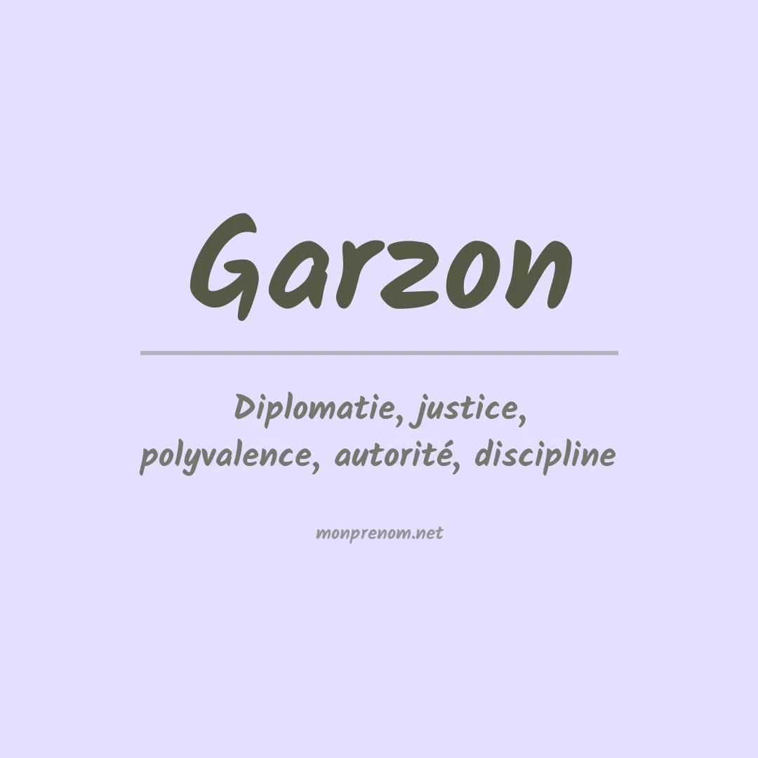 Signification du Prénom Garzon