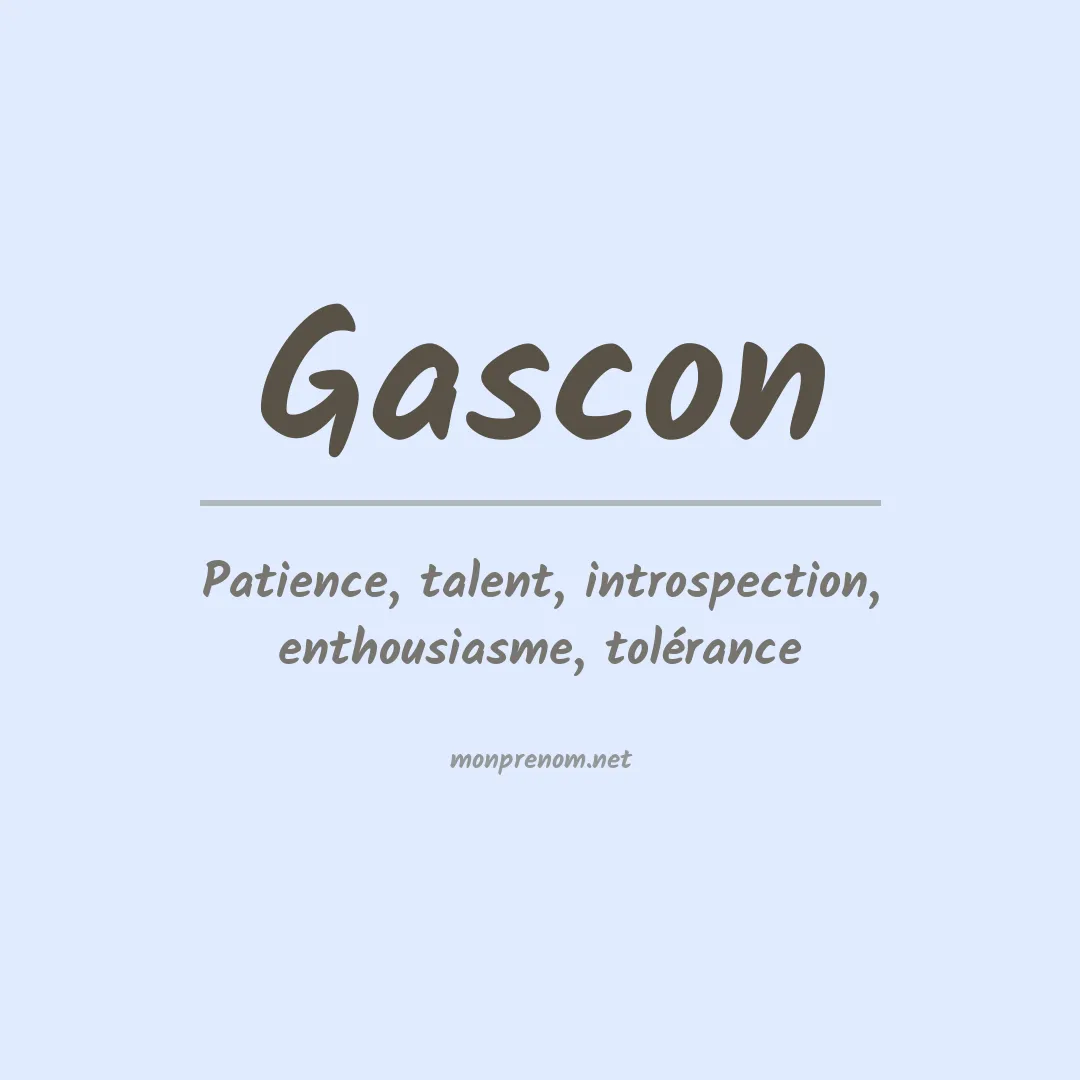 Signification du Prénom Gascon