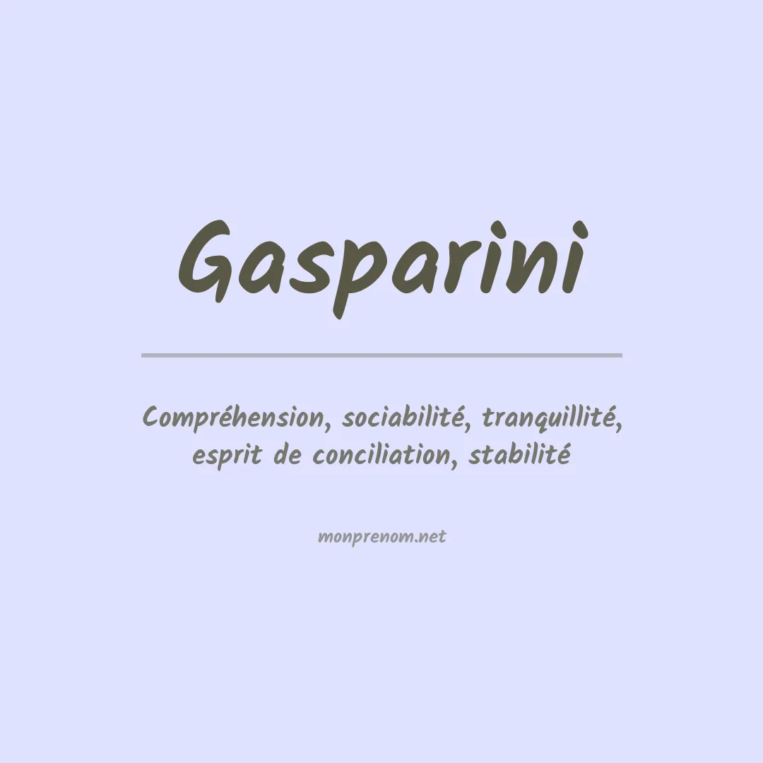 Signification du Prénom Gasparini