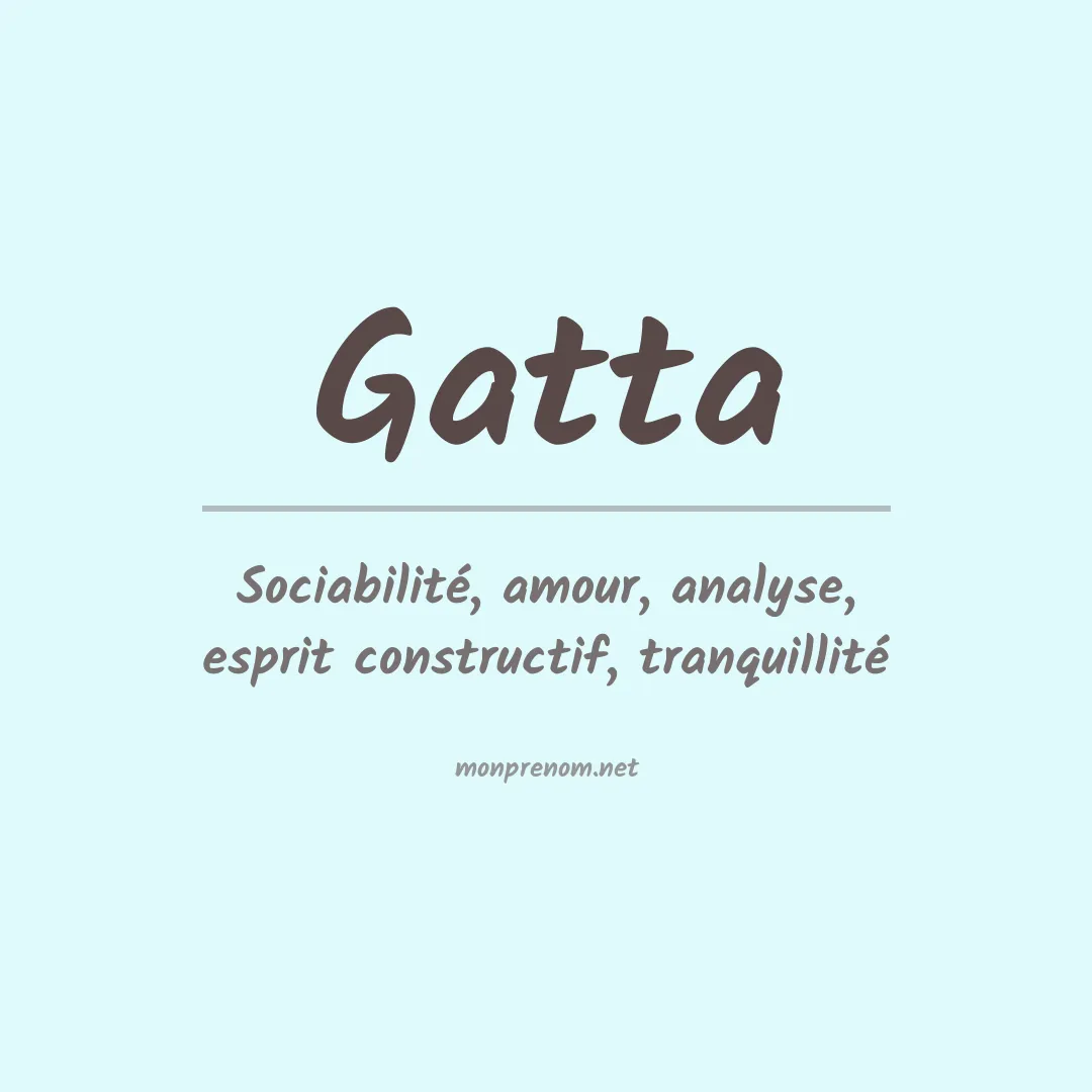 Signification du Prénom Gatta