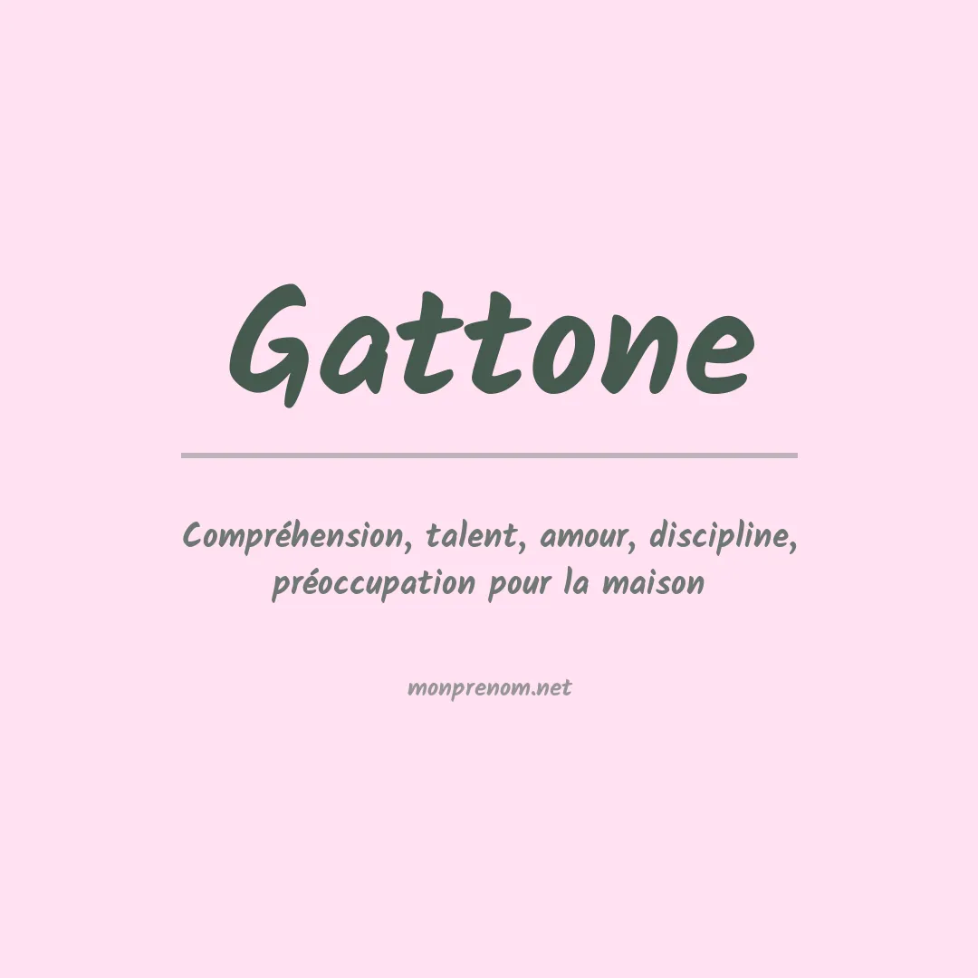 Signification du Prénom Gattone