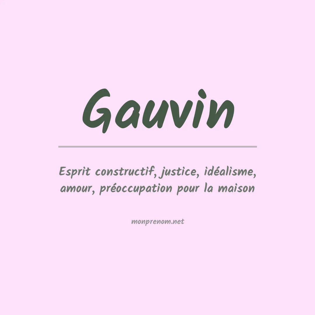 Signification du Prénom Gauvin