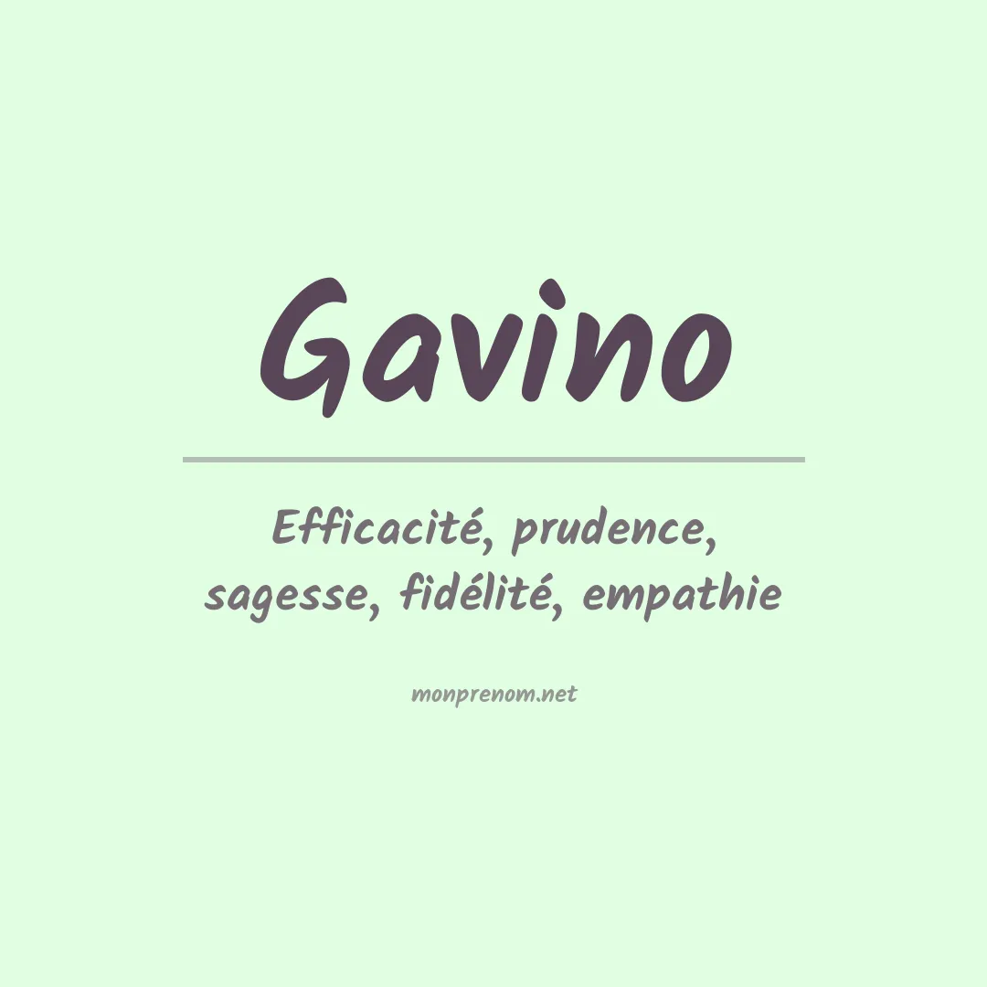 Signification du Prénom Gavino