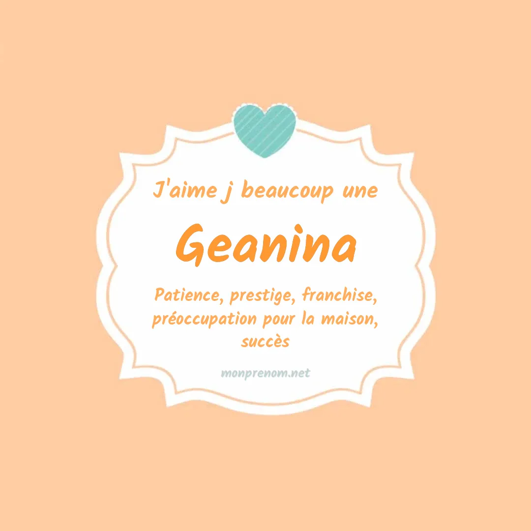 j'aime beaucoup Geanina