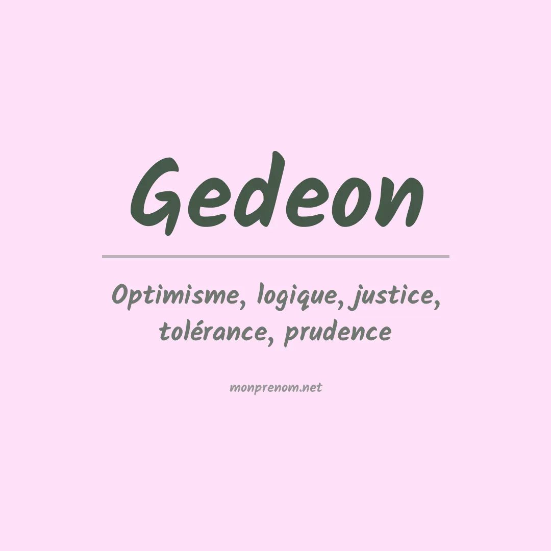 Signification du Prénom Gedeon