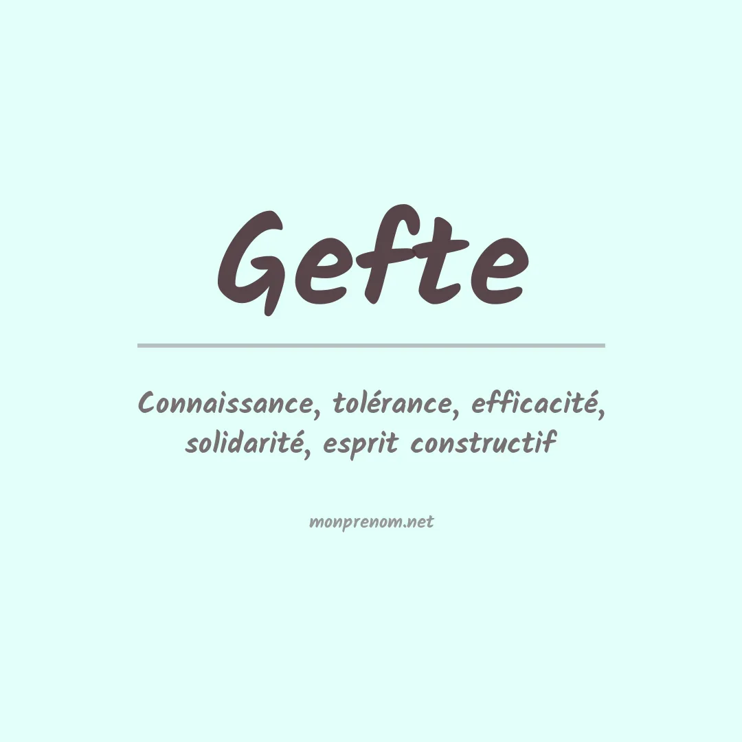 Signification du Prénom Gefte