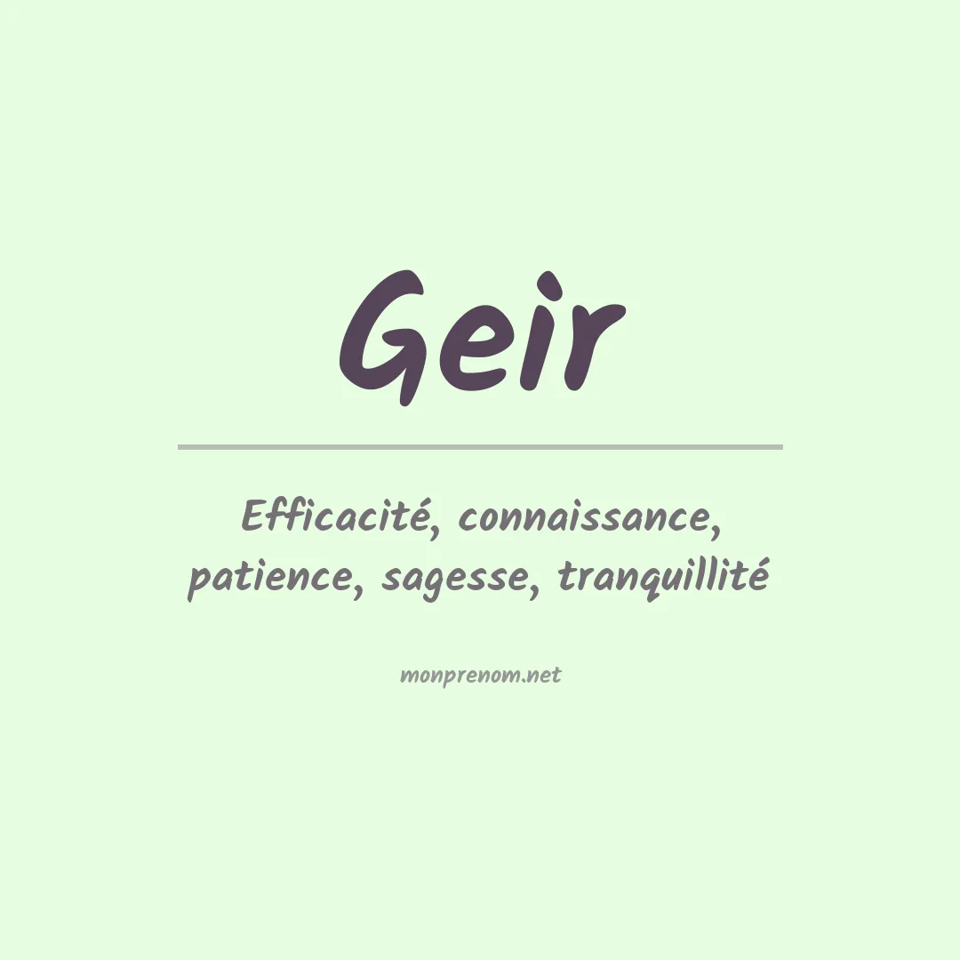 Signification du Prénom Geir