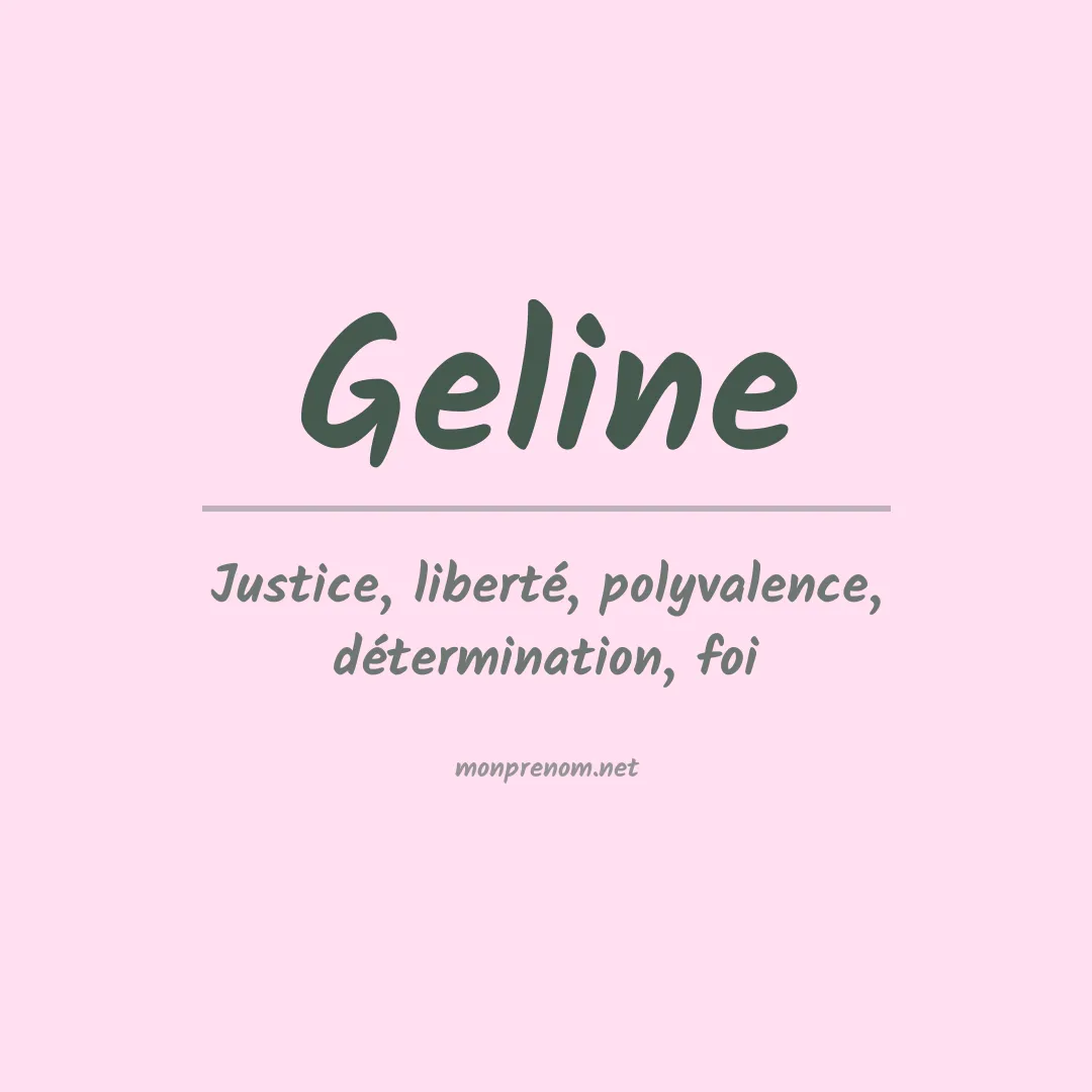 Signification du Prénom Geline Signification du Prénom Geline