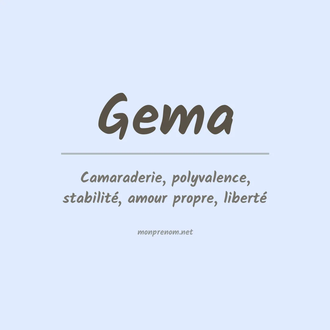 Signification du Prénom Gema