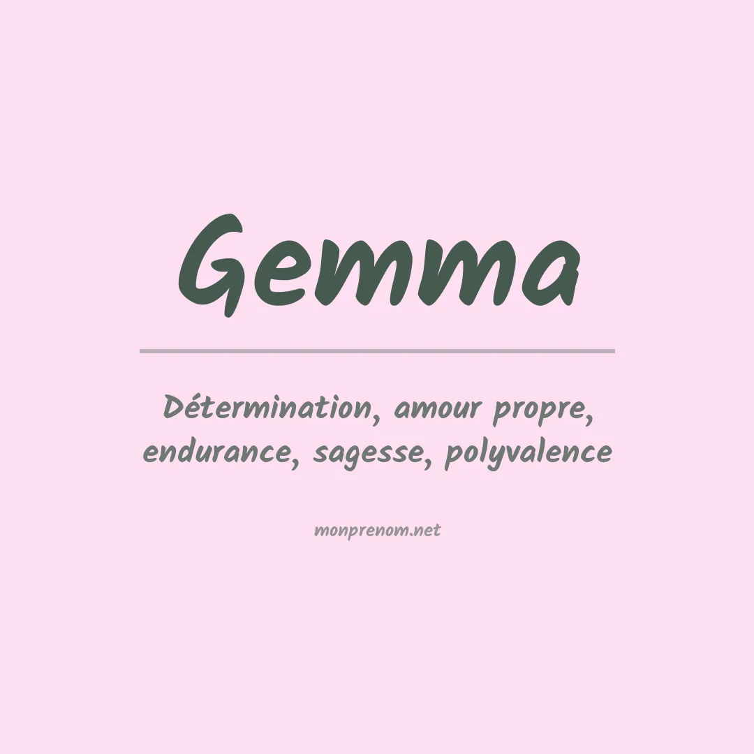 Signification du Prénom Gemma