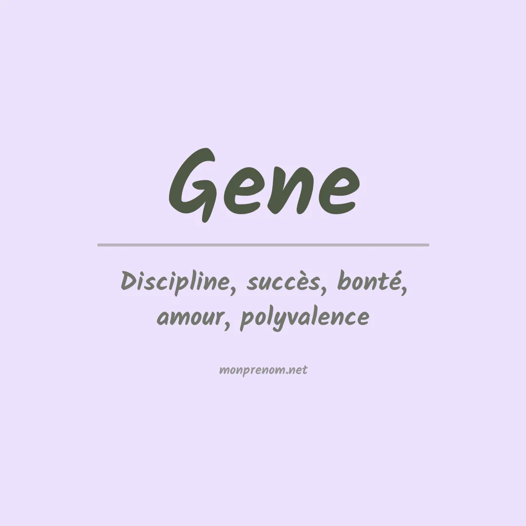 Signification du Prénom Gene
