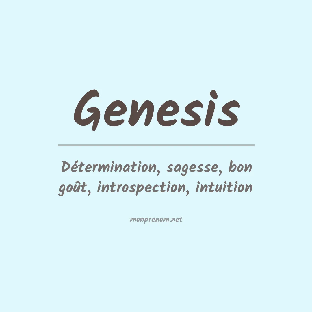 Signification du Prénom Genesis