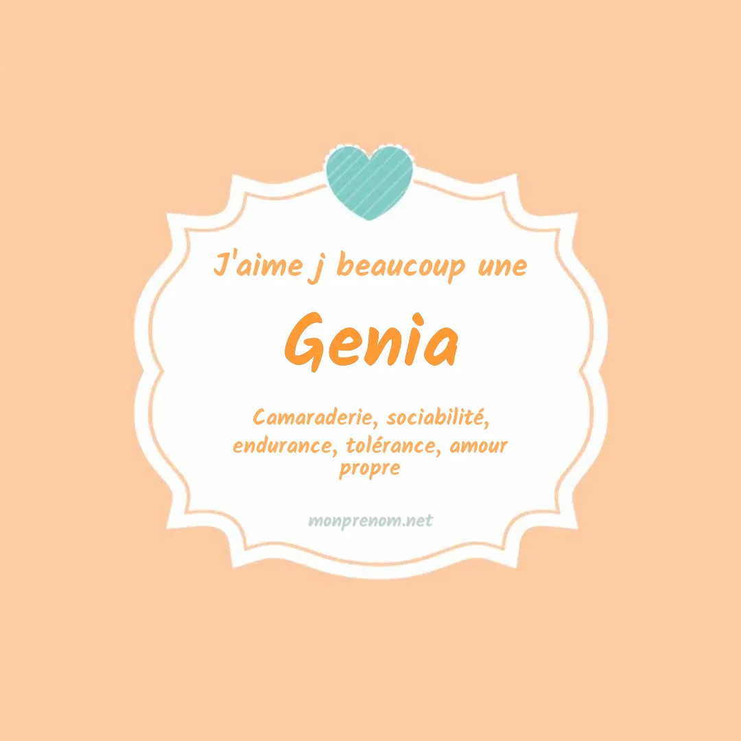 j'aime beaucoup Genia