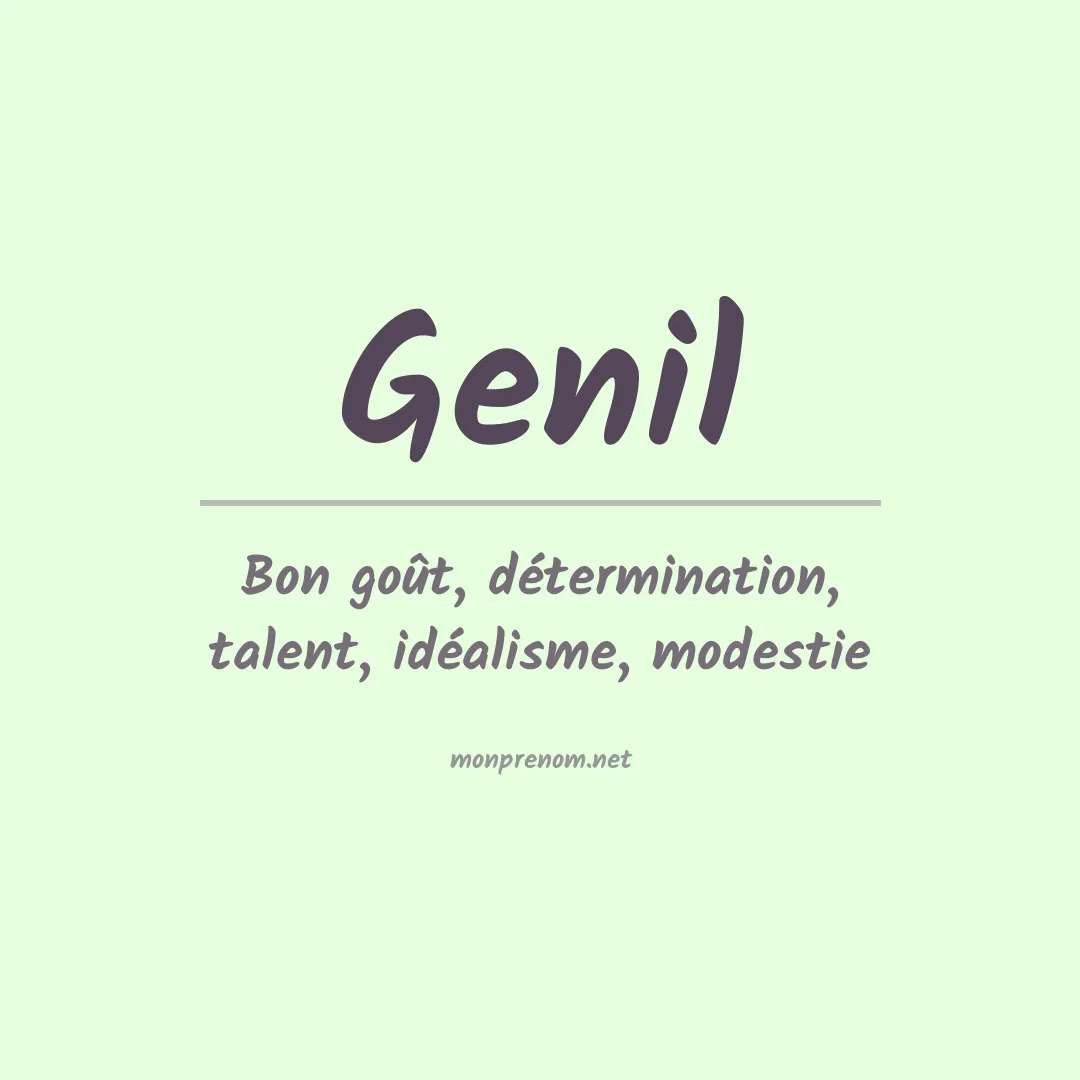 Signification du Prénom Genil Signification du Prénom Genil