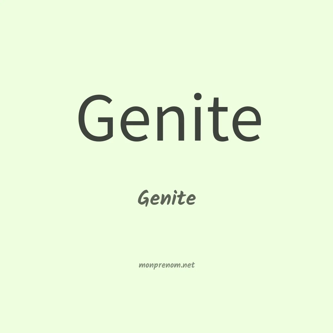 Genite en chino