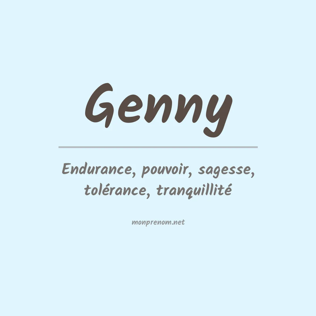 Signification du Prénom Genny