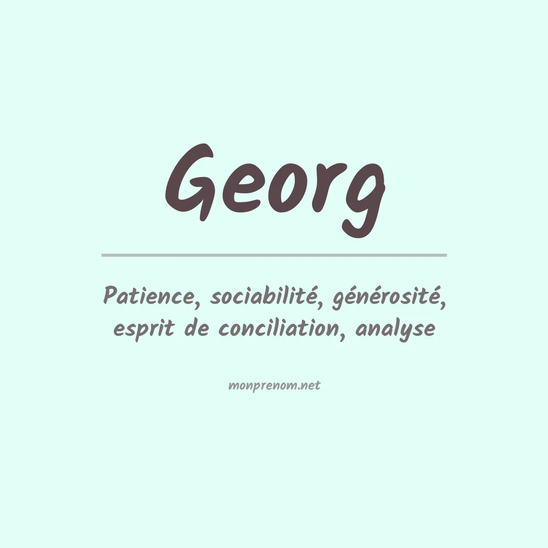Signification du Prénom Georg