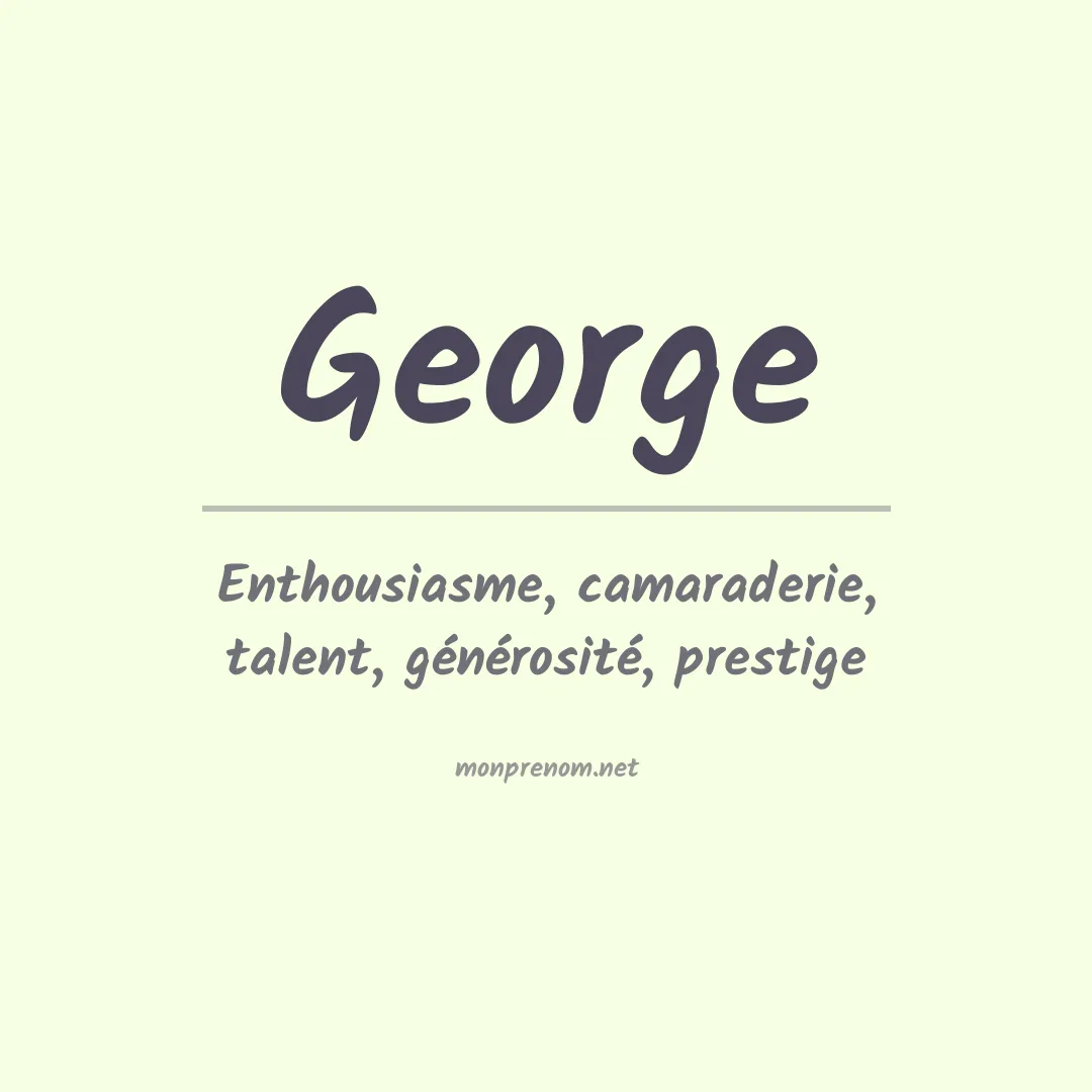 Signification du Prénom George