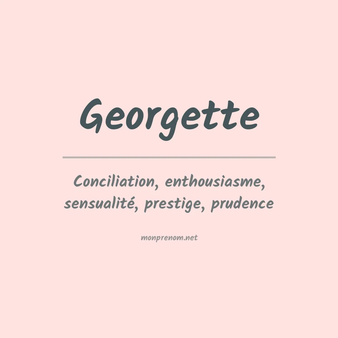 Signification du Prénom Georgette