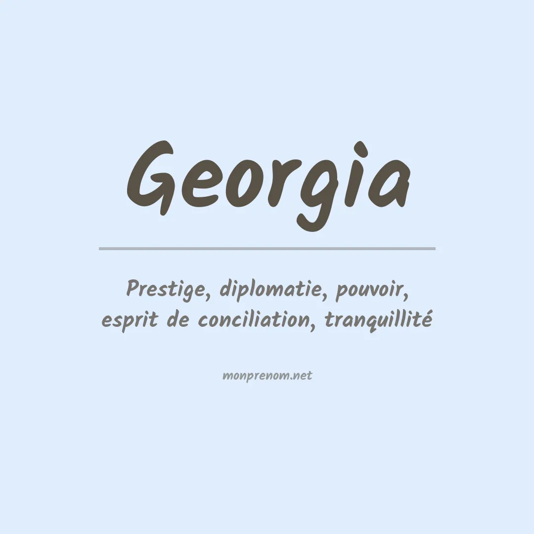 Signification du Prénom Georgia