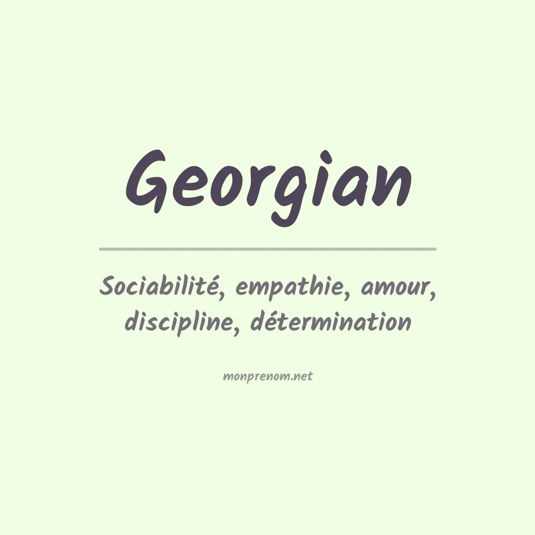 Signification du Prénom Georgian
