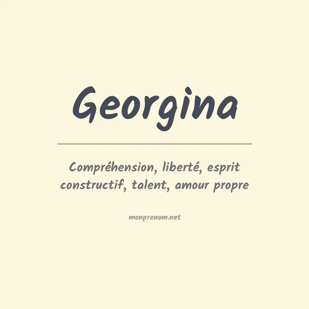 Signification du Prénom Georgina