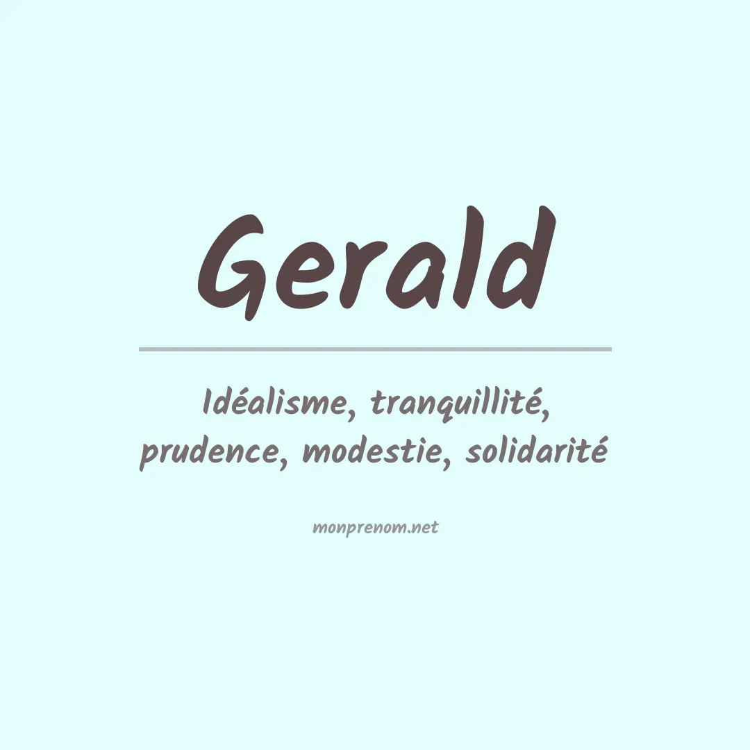 Signification du Prénom Gerald