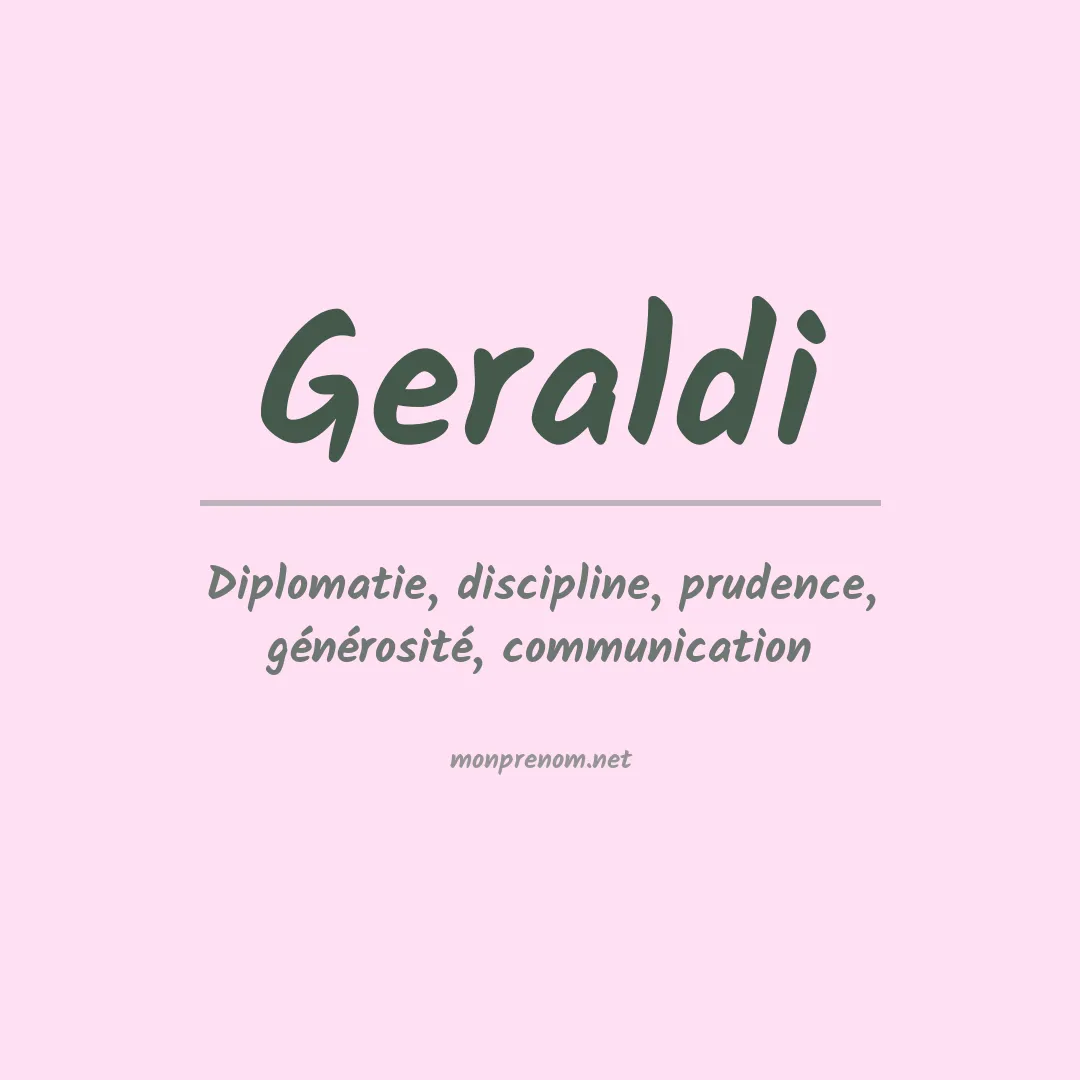 Signification du Prénom Geraldi