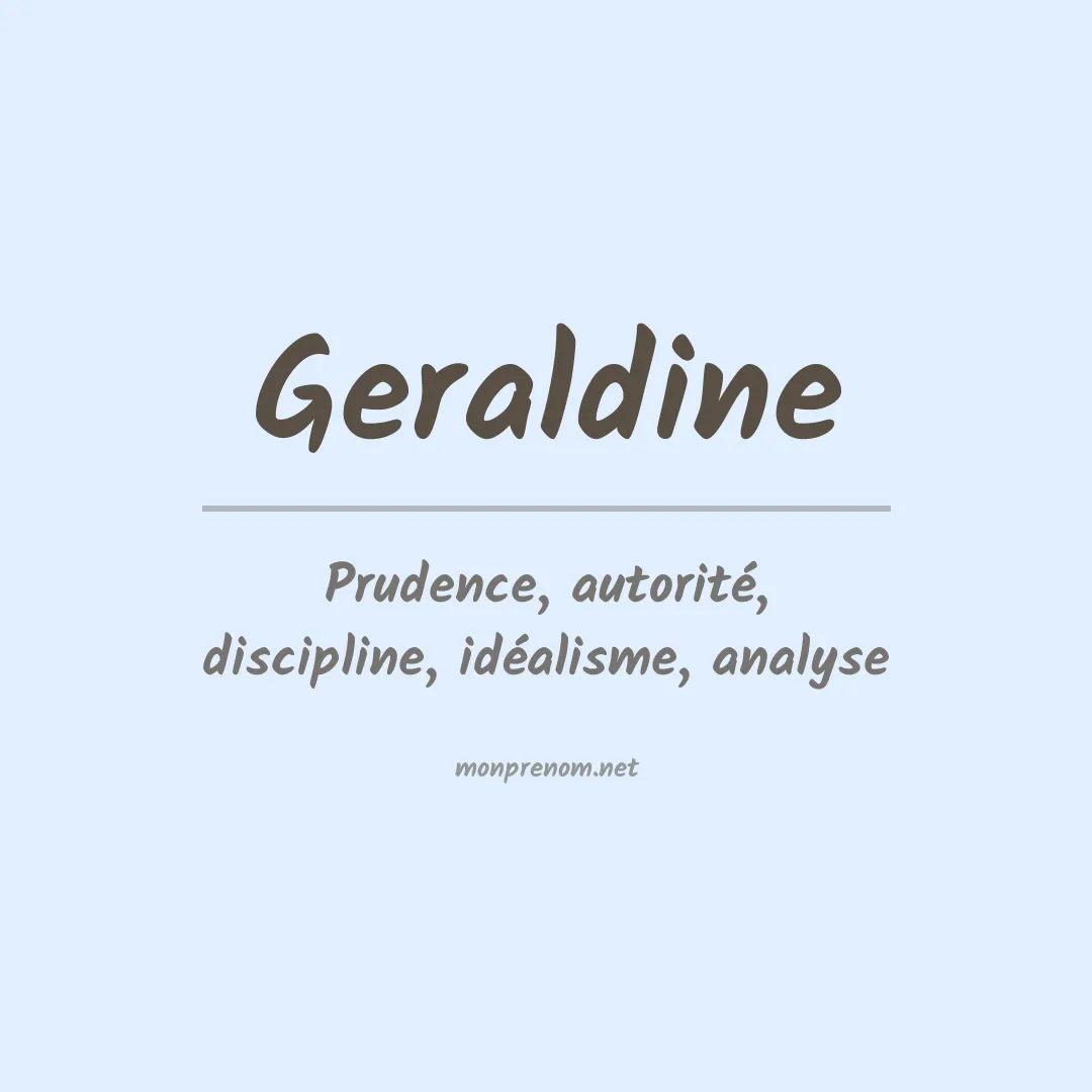 Signification du Prénom Geraldine