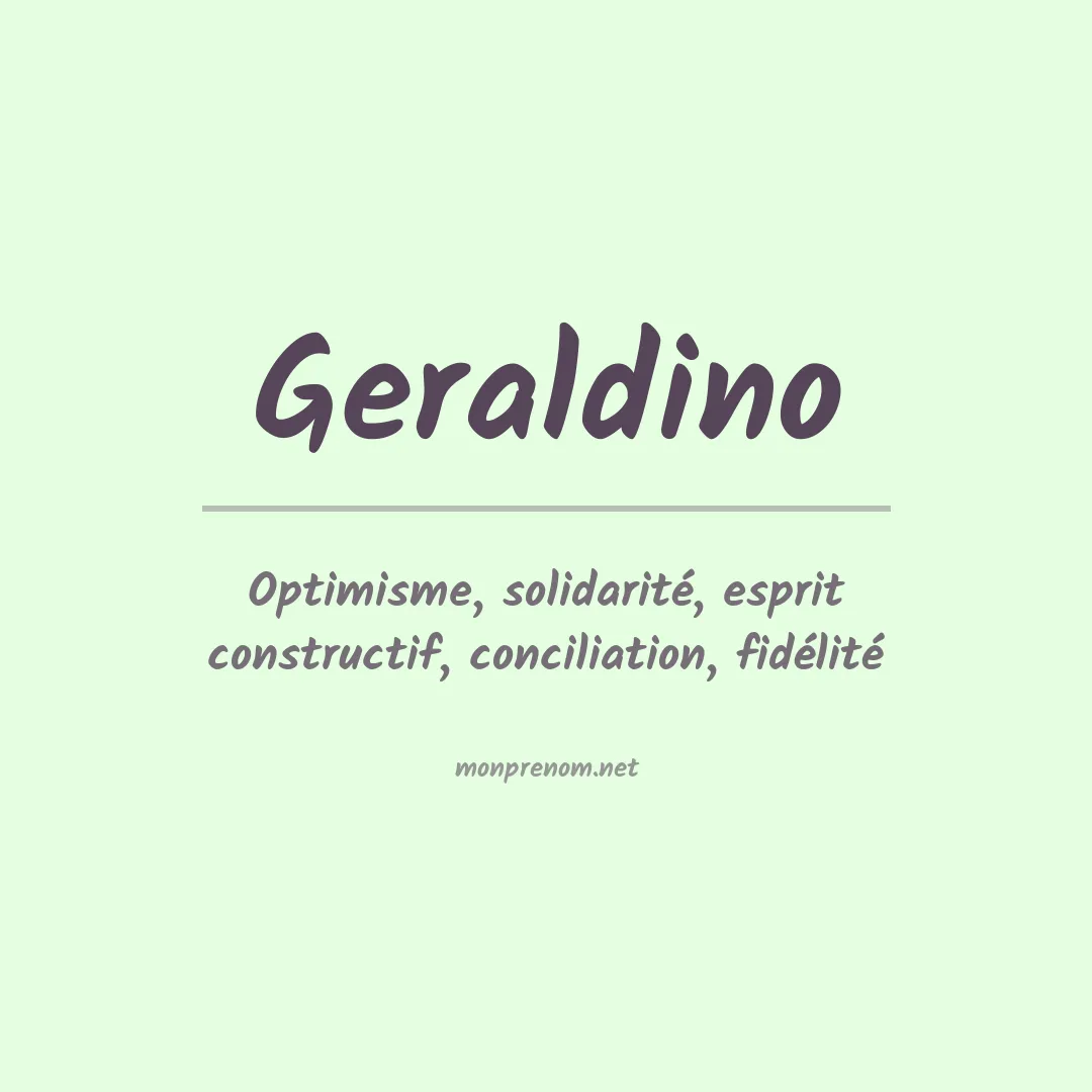 Signification du Prénom Geraldino