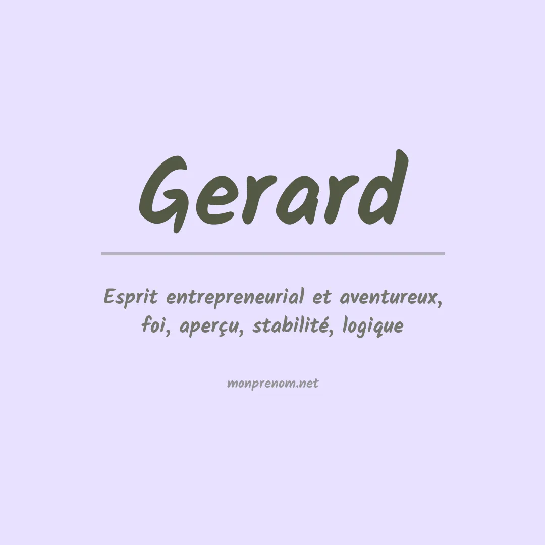 Signification du Prénom Gerard