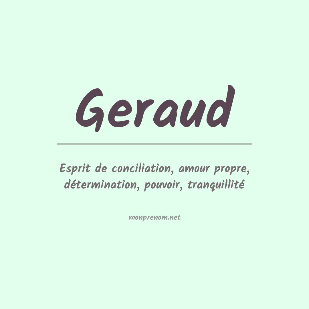 Signification du Prénom Geraud Signification du Prénom Geraud