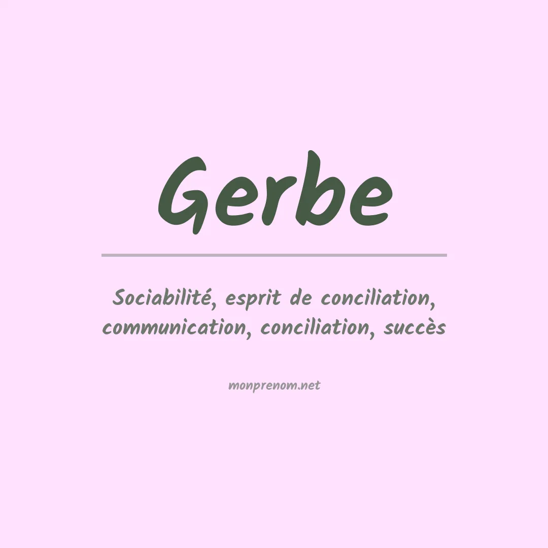 Signification du Prénom Gerbe