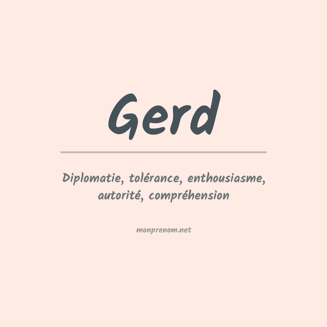 Signification du Prénom Gerd