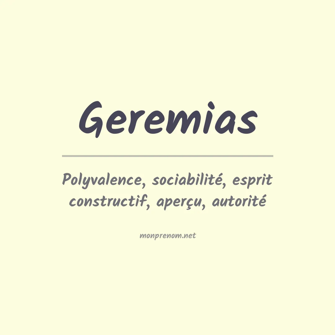 Signification du Prénom Geremias