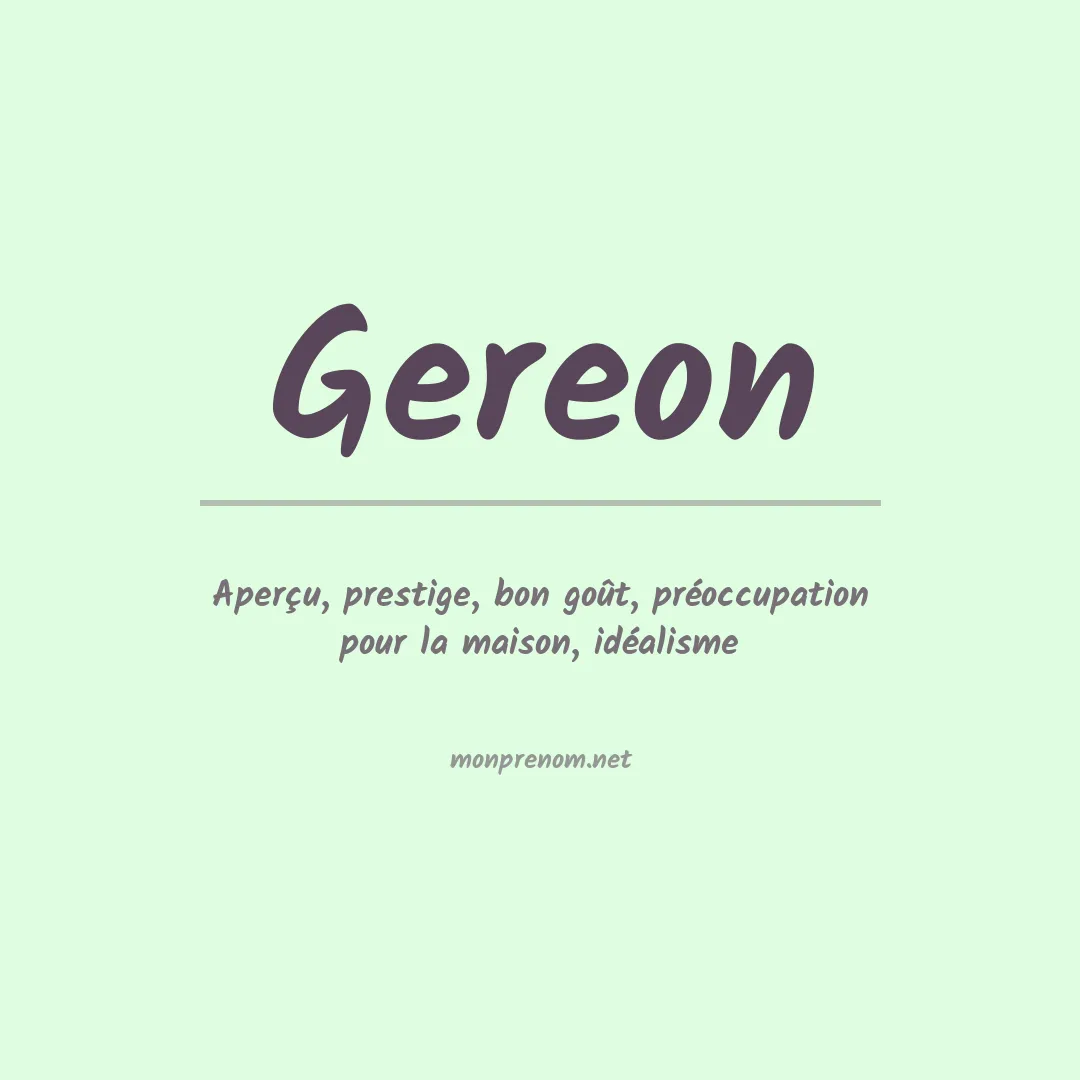 Signification du Prénom Gereon Signification du Prénom Gereon
