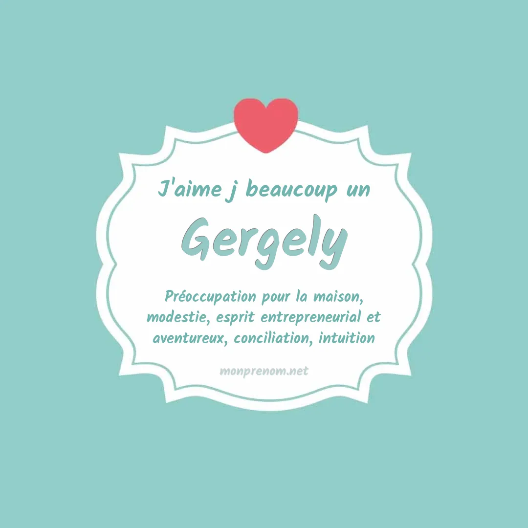 j'aime beaucoup Gergely