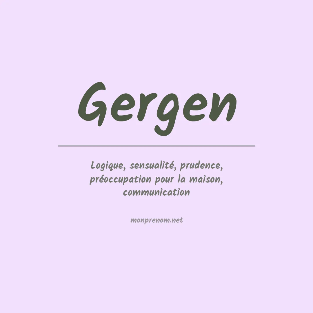 Signification du Prénom Gergen