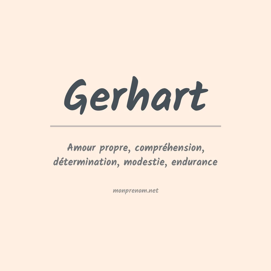 Signification du Prénom Gerhart