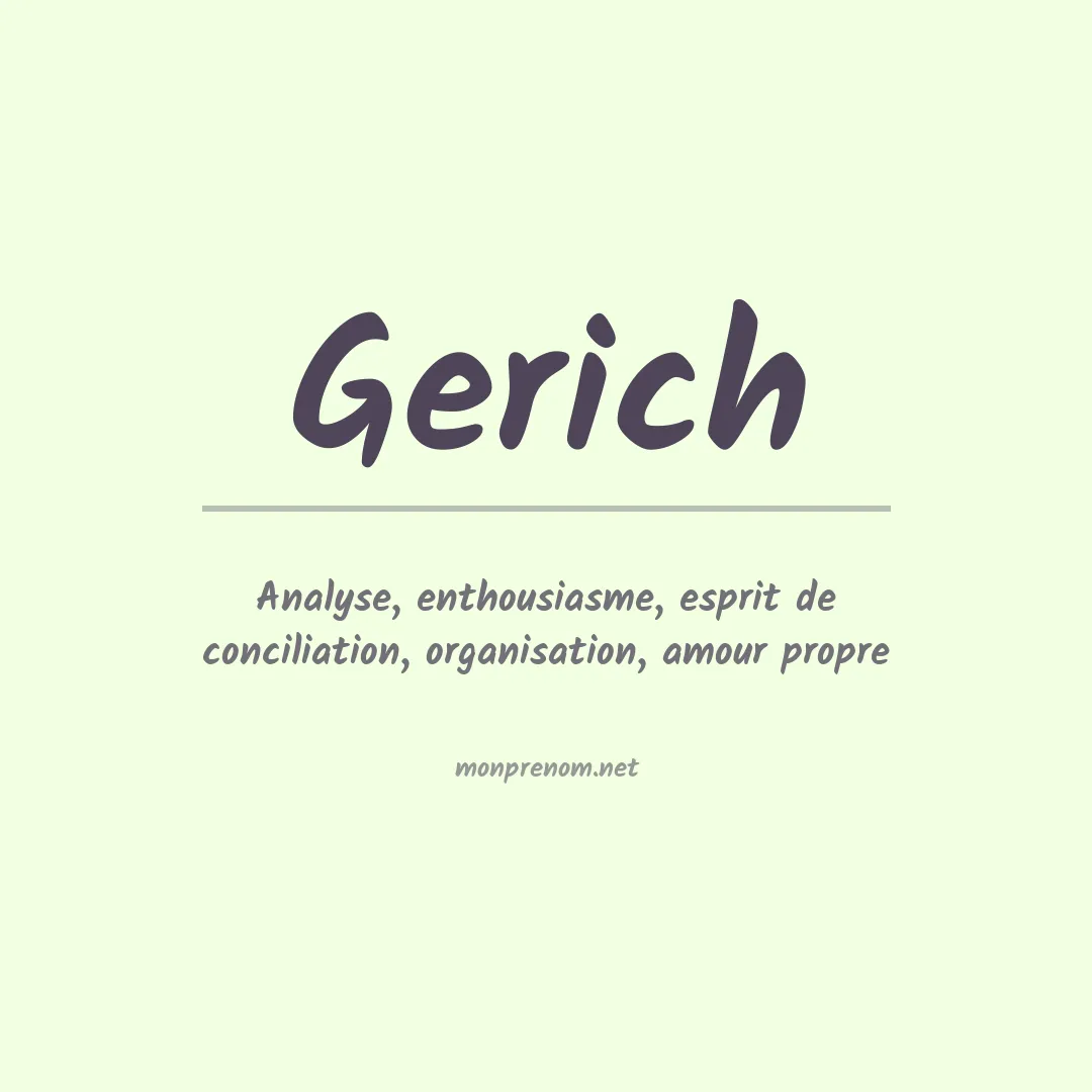 Signification du Prénom Gerich