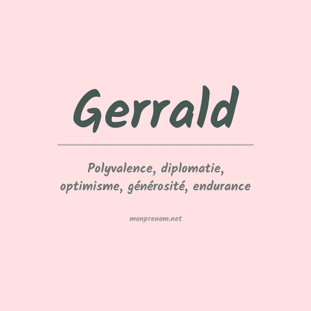 Signification du Prénom Gerrald